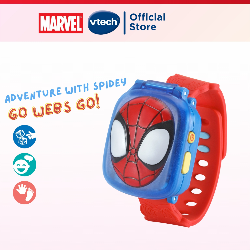 VTech Spidey Learning Watch Marvel Licensed Kids Digital Watch 9 Spidey ...