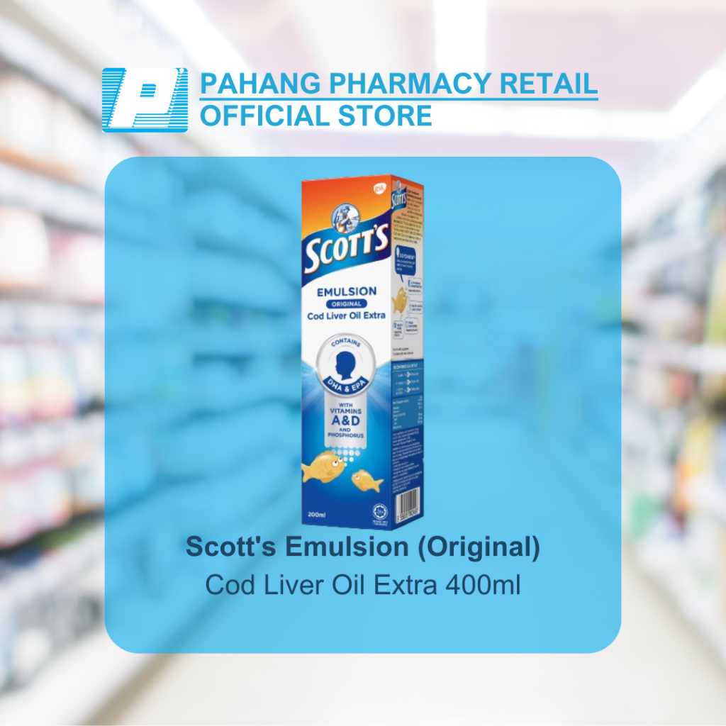Scott's Emulsion (Original) Cod Liver Oil Extra 400ml | Shopee Malaysia