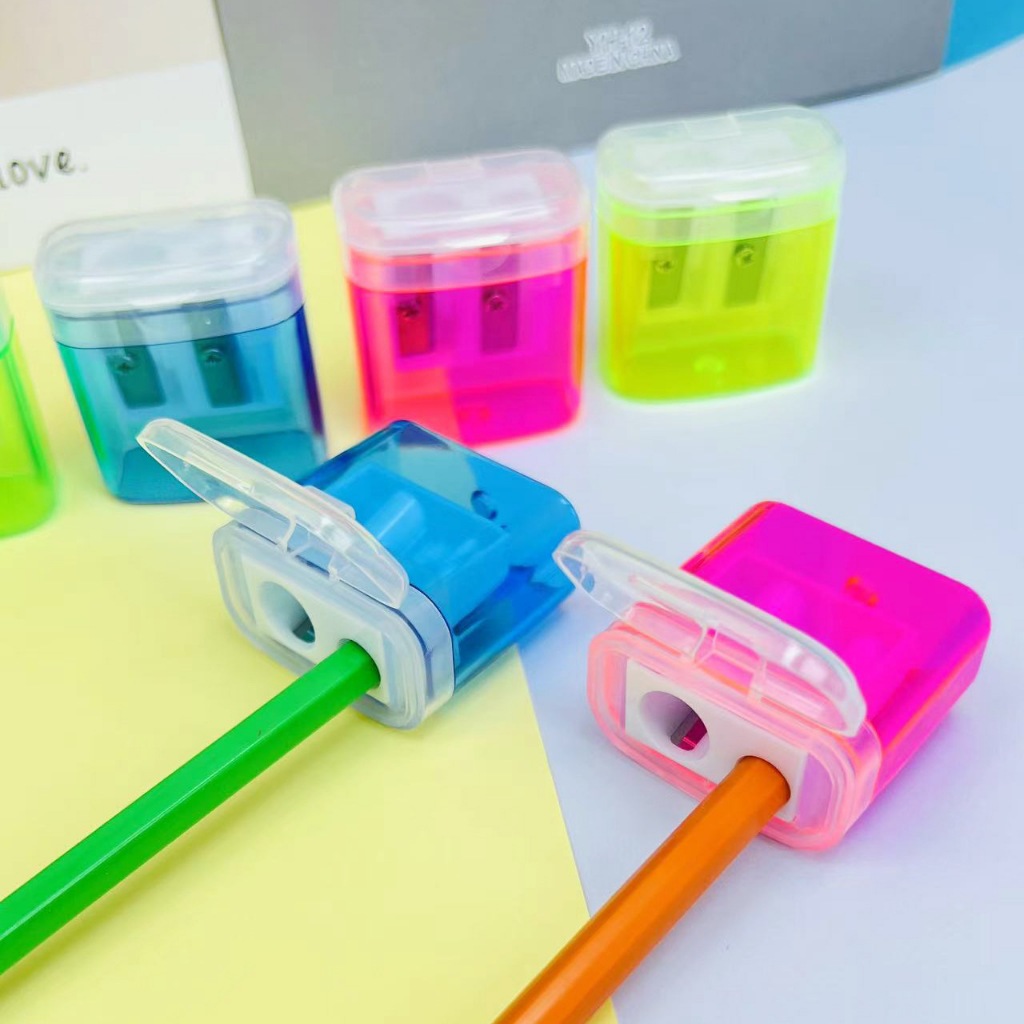 Double Hole Pencil Sharpener Jumbo + Normal Student Stationery Alat ...