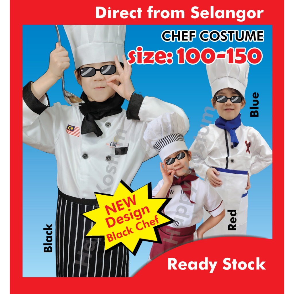 💥Ready Stock💥 Chef Costume Kids Unisex Malaysia (Local) | Shopee Malaysia