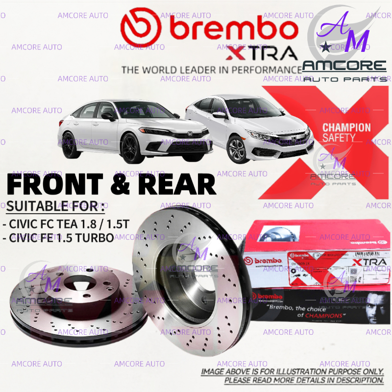 HONDA CIVIC FC TEA / CIVIC FE 2022 TURBO - BREMBO XTRA BRAKE DISC ROTOR ...