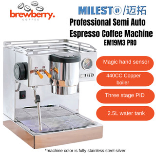 MILESTO EM19M3 PRO Professional Coffee Machine Stainless Steel Semi ...