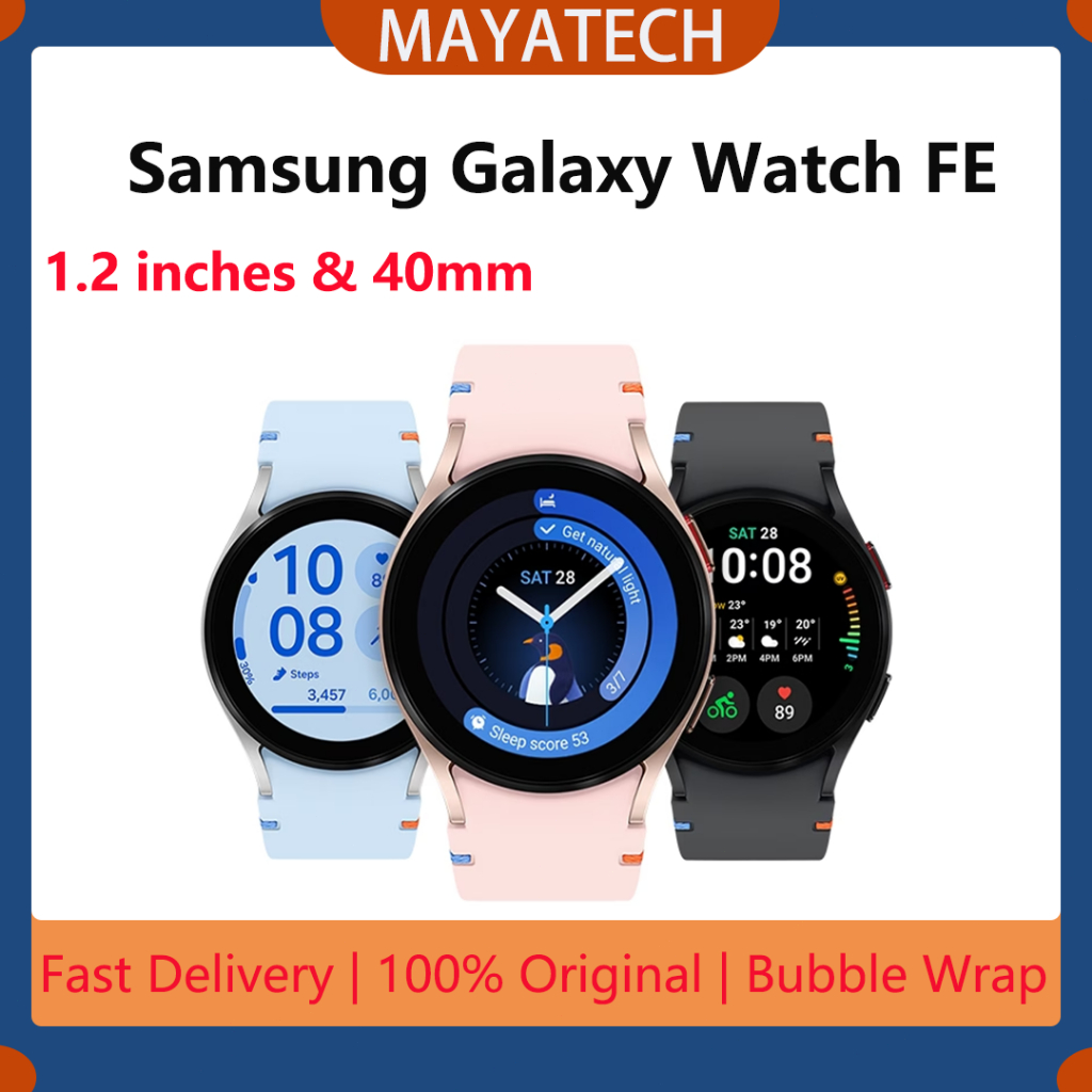New Samsung Galaxy Watch FE R861 1.2 inches Super AMOLED 247 mA Wear OS 4 IP68 dust water resistant SmartWatch Shopee Malaysia