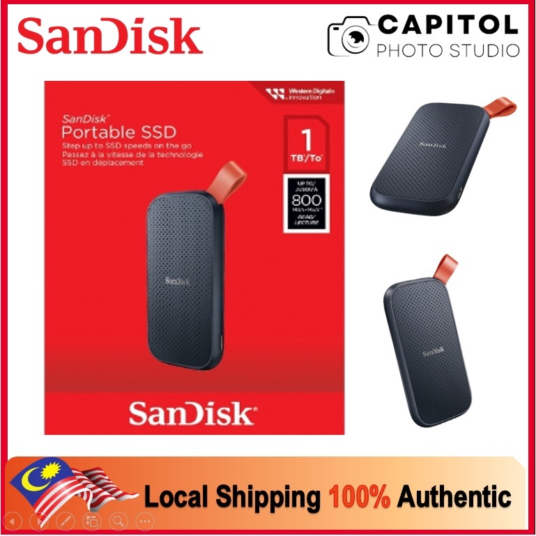 SanDisk E30 External Portable SSD 520MBS USB 3.2 Type-C 480GB 1TB 2TB ...