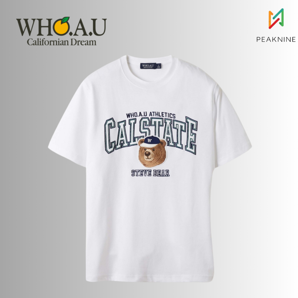 WHO.A.U (UNISEX) Steve Campus Patch T-shirt[B]_WHRPE3792U