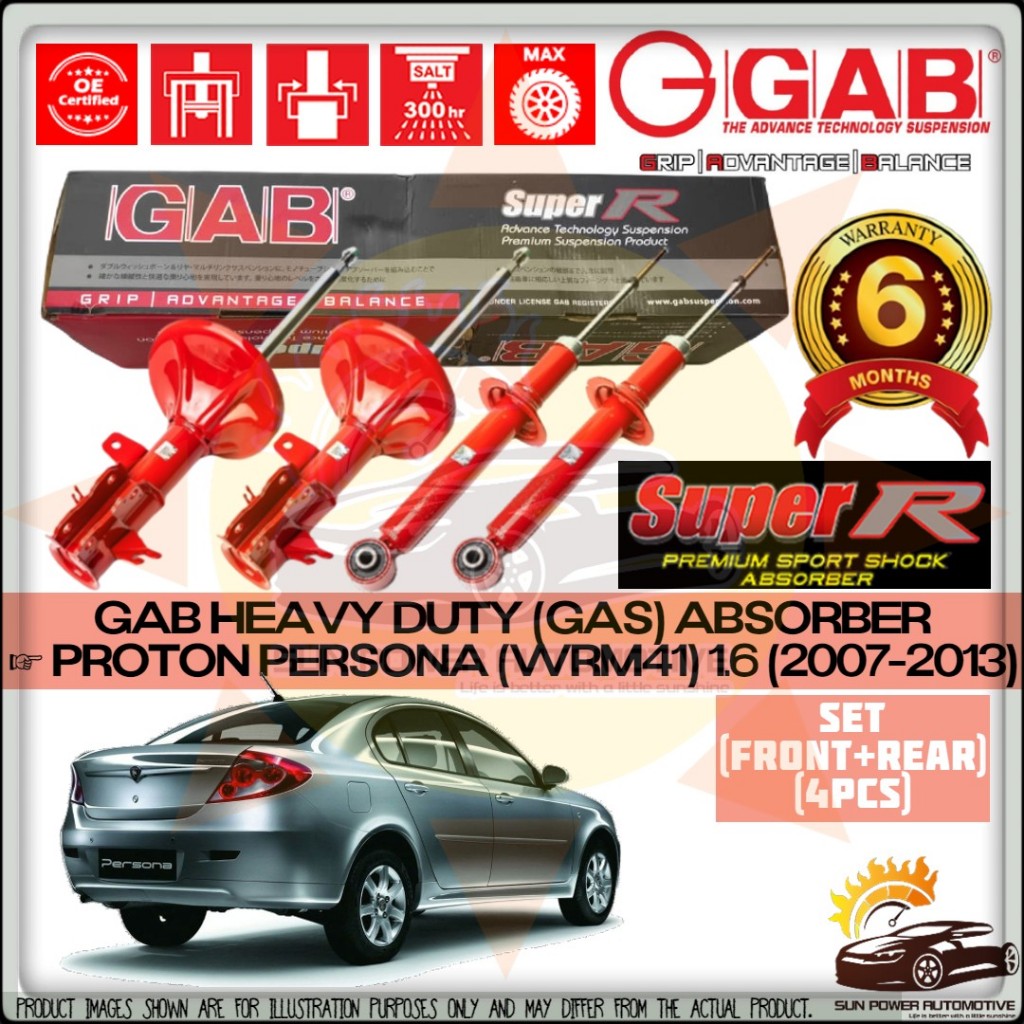GAB SUPER R SPORT HEAVY DUTY Proton Persona WRM41 1.6 Gas Shock Strut ...