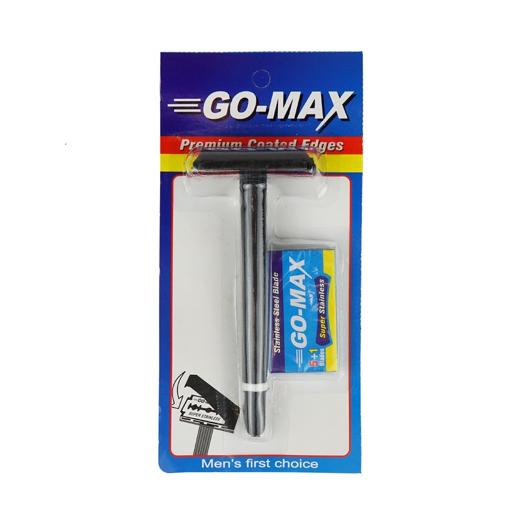 GO MAX Safety Razor with Super Stainless Blades ( 5 + 1 Free Blades ...