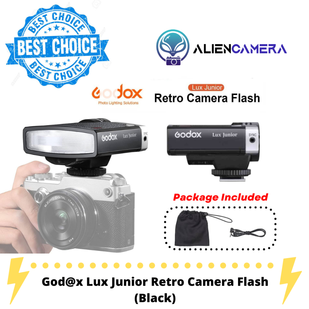 God@x Lux Junior Retro Camera Flash (Black) | Shopee Malaysia