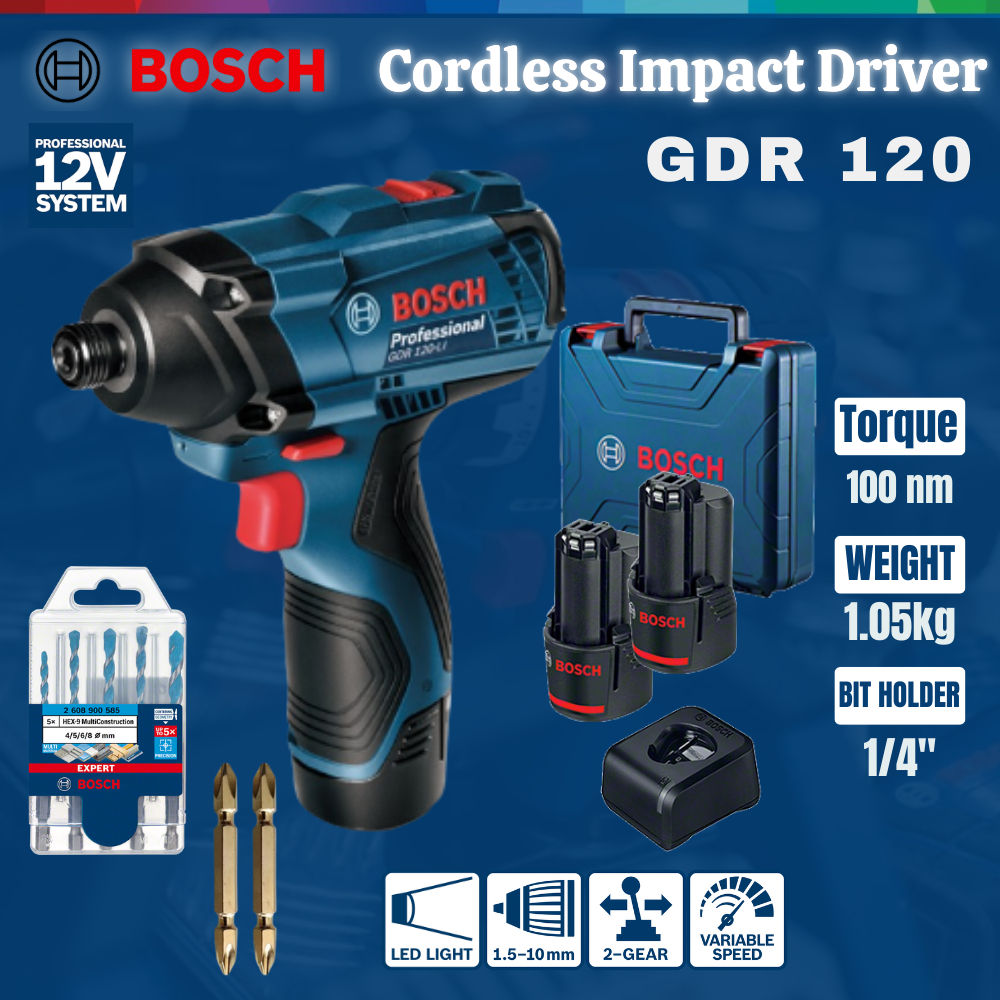 Bosch 12v Cordless Impact Driver GDR 120-Li | Shopee Malaysia