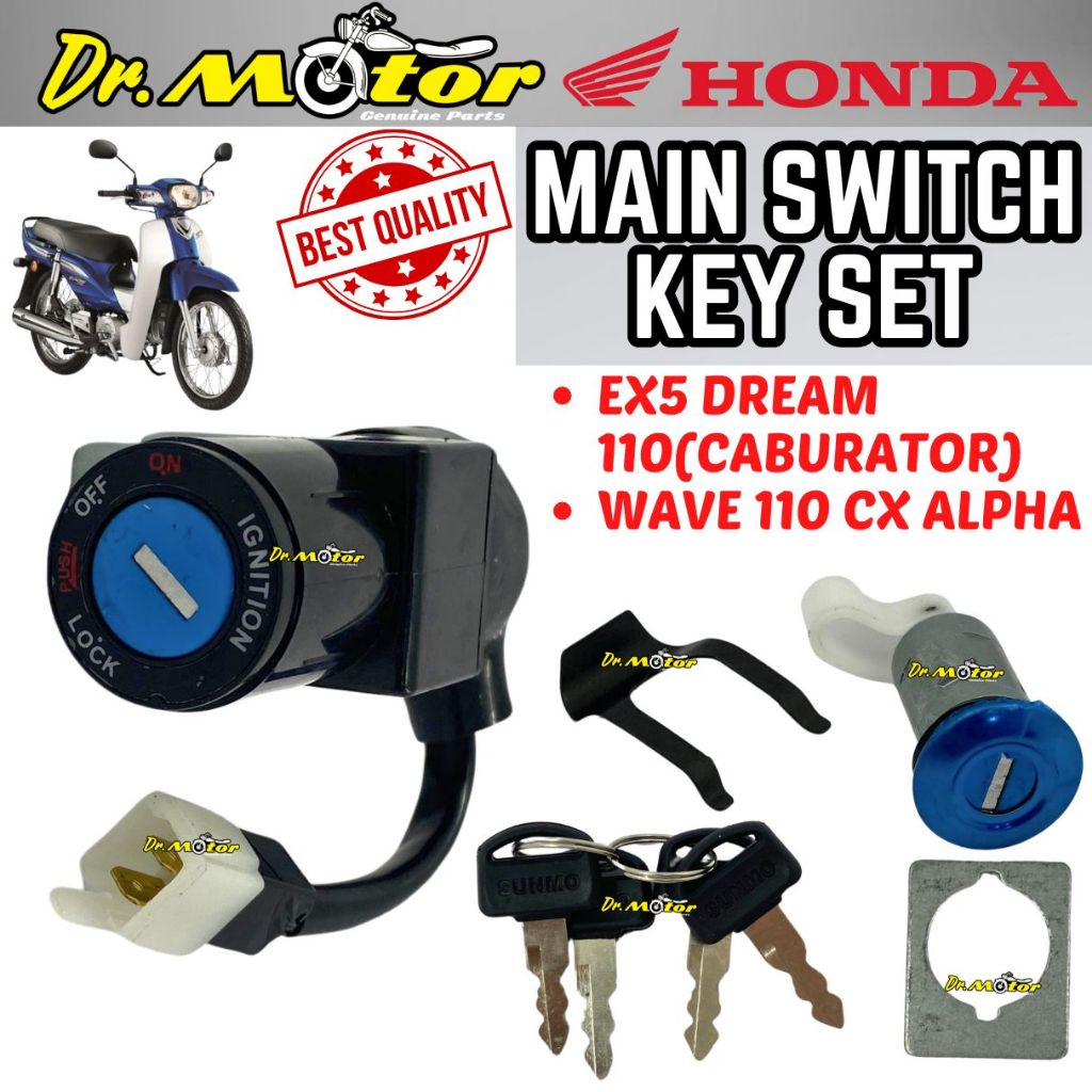 HONDA EX5 DREAM 110 WAVE110CX ALPHA WAVE110 CX Key Set Kunci Suis Main ...