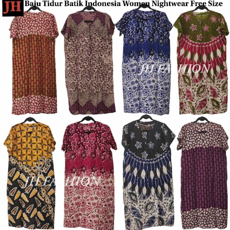 READY STOCK BAJU TIDUR BATIK INDONESIA WOMEN NIGHTWEAR BATIK FREE SIZE Shopee Malaysia