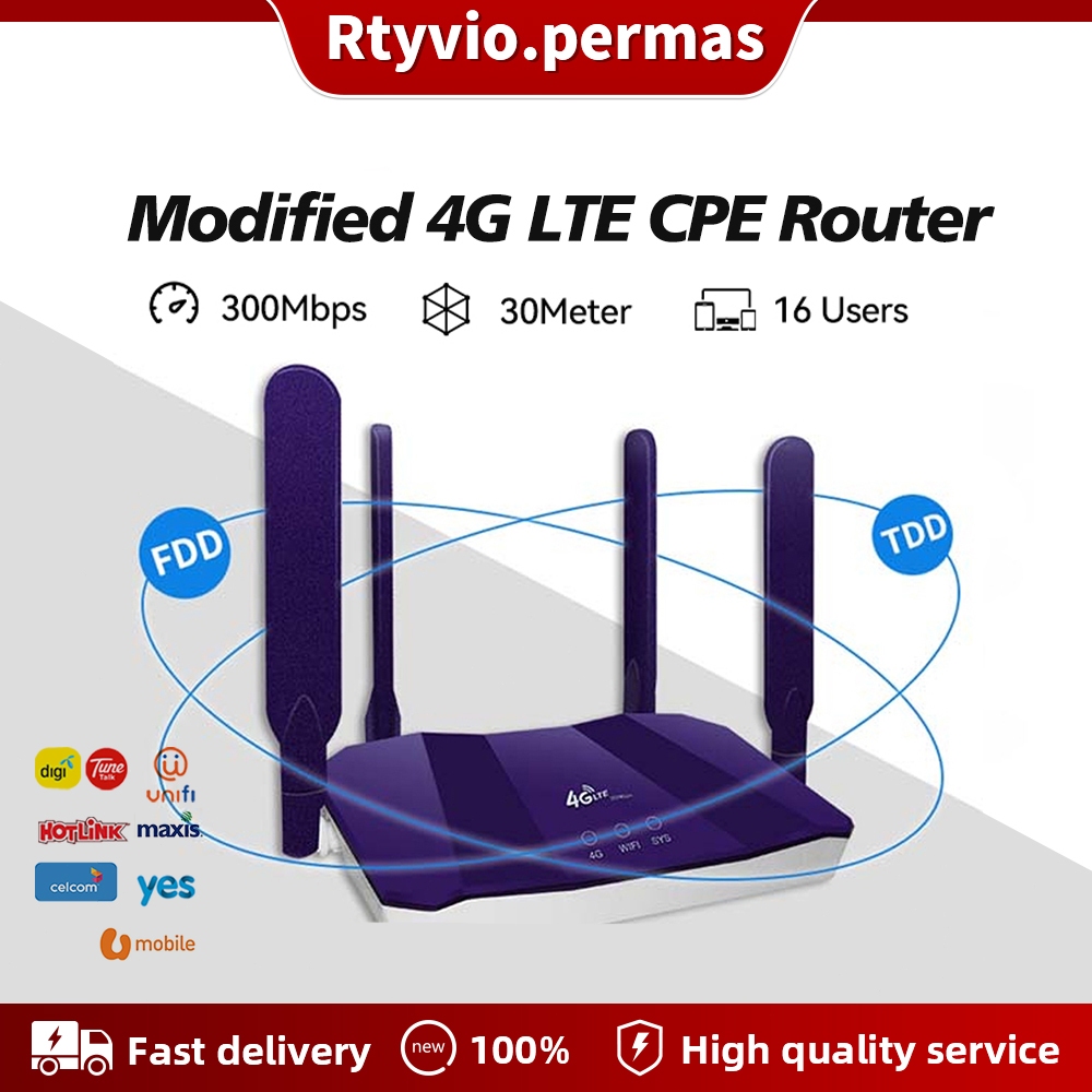 R8B,Purple 4 Antenna Modified Modem,ALL 3G/4G 300Mbps Modem Router ...