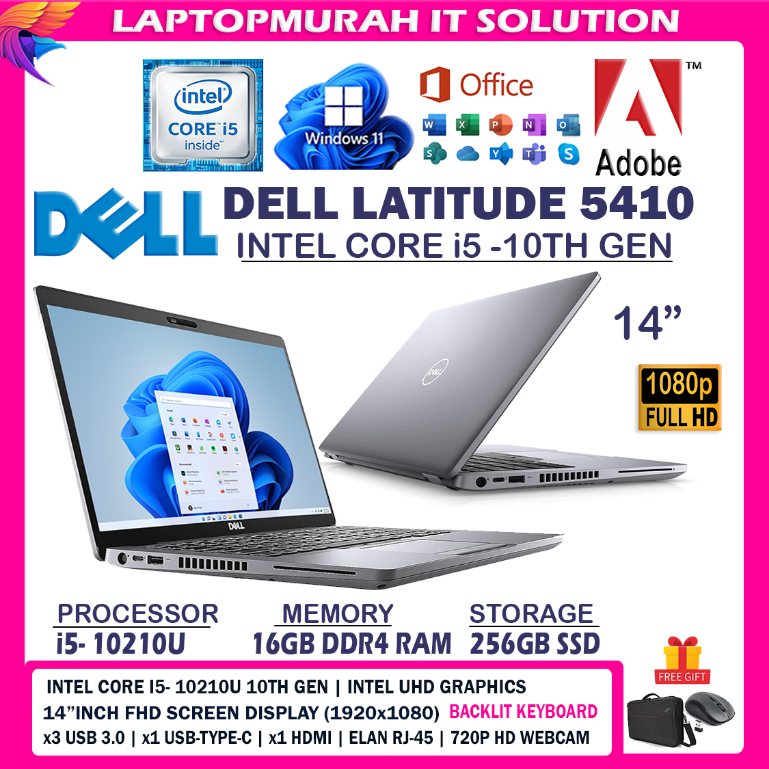 Dell Latitude 5410 I5-10210U 16GB 1TB 1920x1080 Classe A- Windows 11 Professional 259323