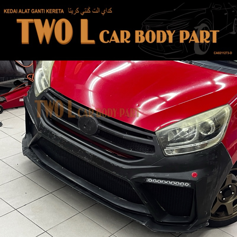 axia 2014 2019 bumper GT fiberglass without paint grille