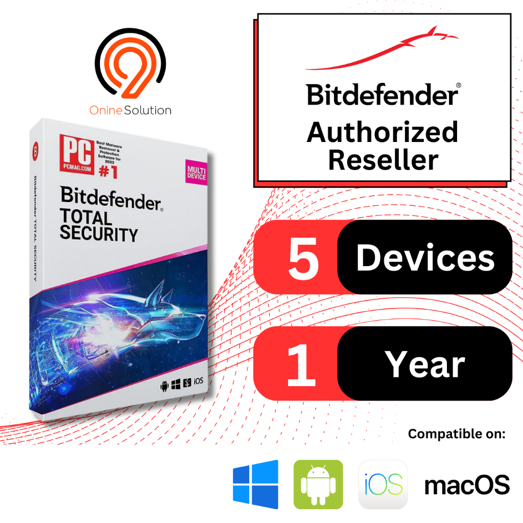 BitDefender Total Security Multi Device - 5 Devices - 1 Year | Shopee ...