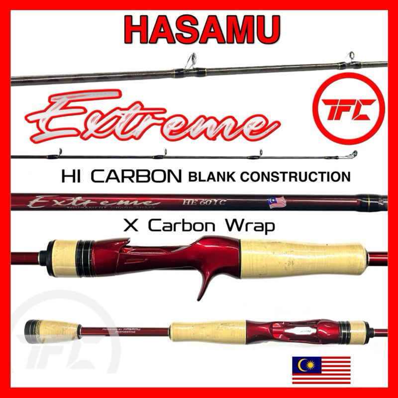 HASAMU EXTREME Baitcast Fishing Rod BC Baitcasting Casting Cast 6-12LB ...