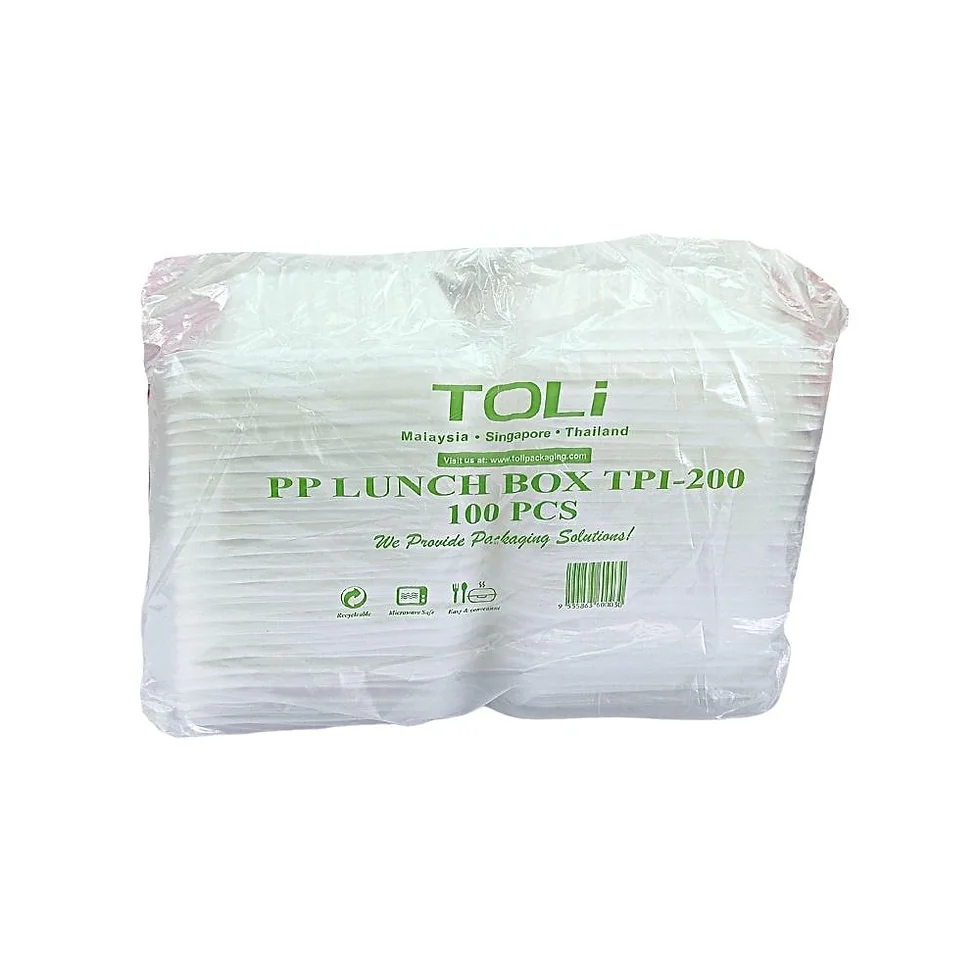 TOLI PP LUNCH BOX TPI-200 (100PCS) | Shopee Malaysia
