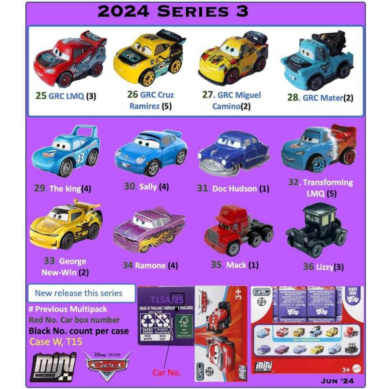 Cars Mini Racers Series 3 2024 | Shopee Malaysia