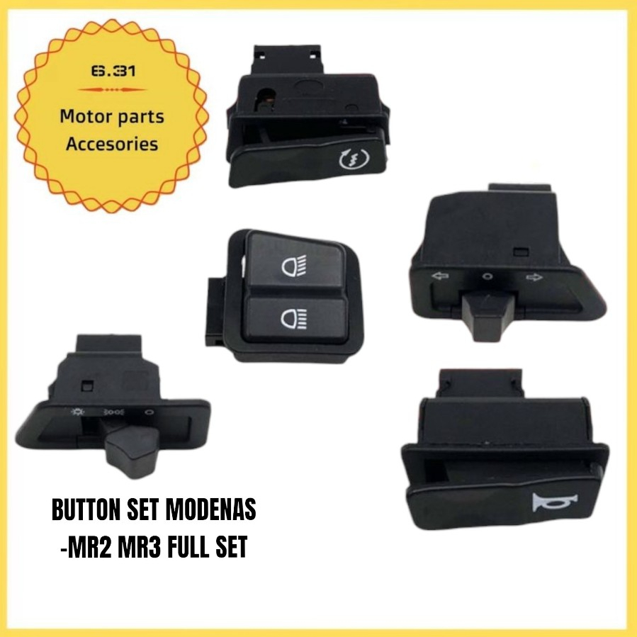 MODENAS MR2 MR3 HANDLE SWITCH BUTTON SET BUTTON SET HILO SIGNAL ONOFF ...