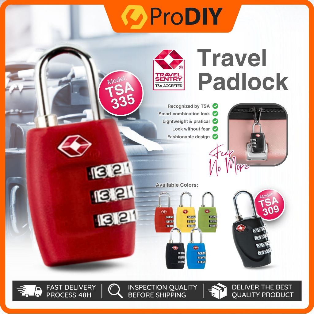 1PCS Travel Safe Luggage Padlock 3-Digit / 4-Digit Passcode Combination ...
