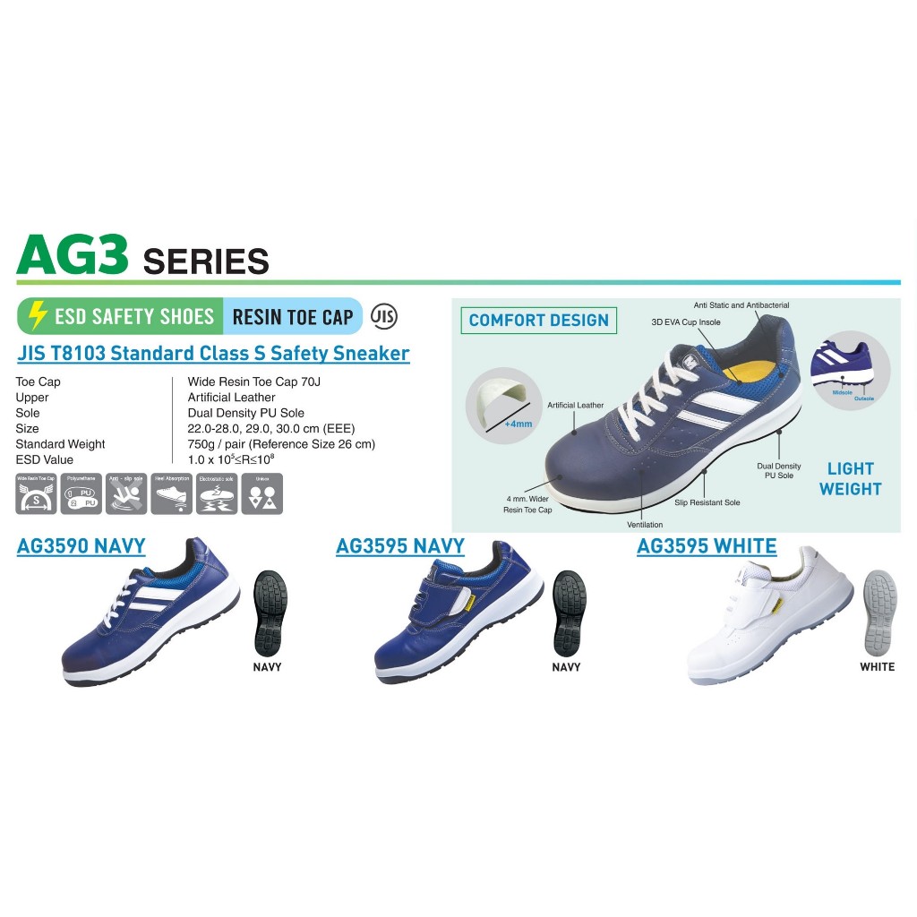 Amazon.co.jp: Midori Anzen MW210 Electrostatic Safety Shoes
