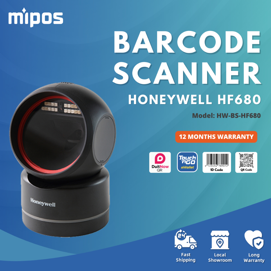 Honeywell Orbit HF680 1D & 2D QR Barcode Scanner Hands Free Area ...