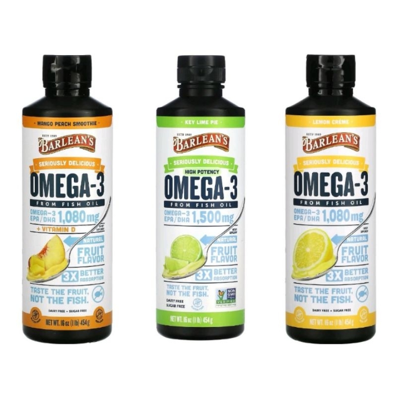 Barlean's, Seriously Delicious, Omega-3 from Fish Oil, 8 oz (227 g)/16 ...