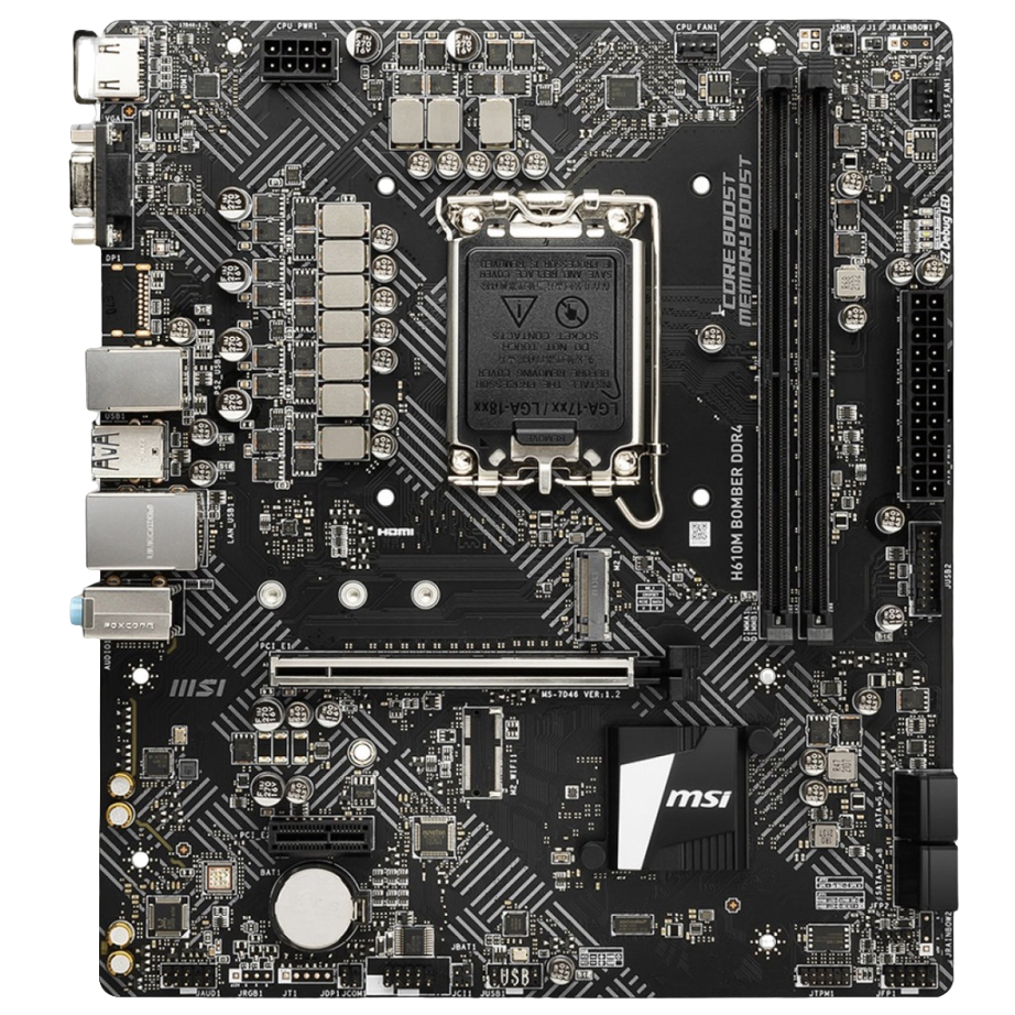 MSI H610M BOMBER DDR4 Intel Motherboard (Socket LGA 1700) | Shopee Malaysia
