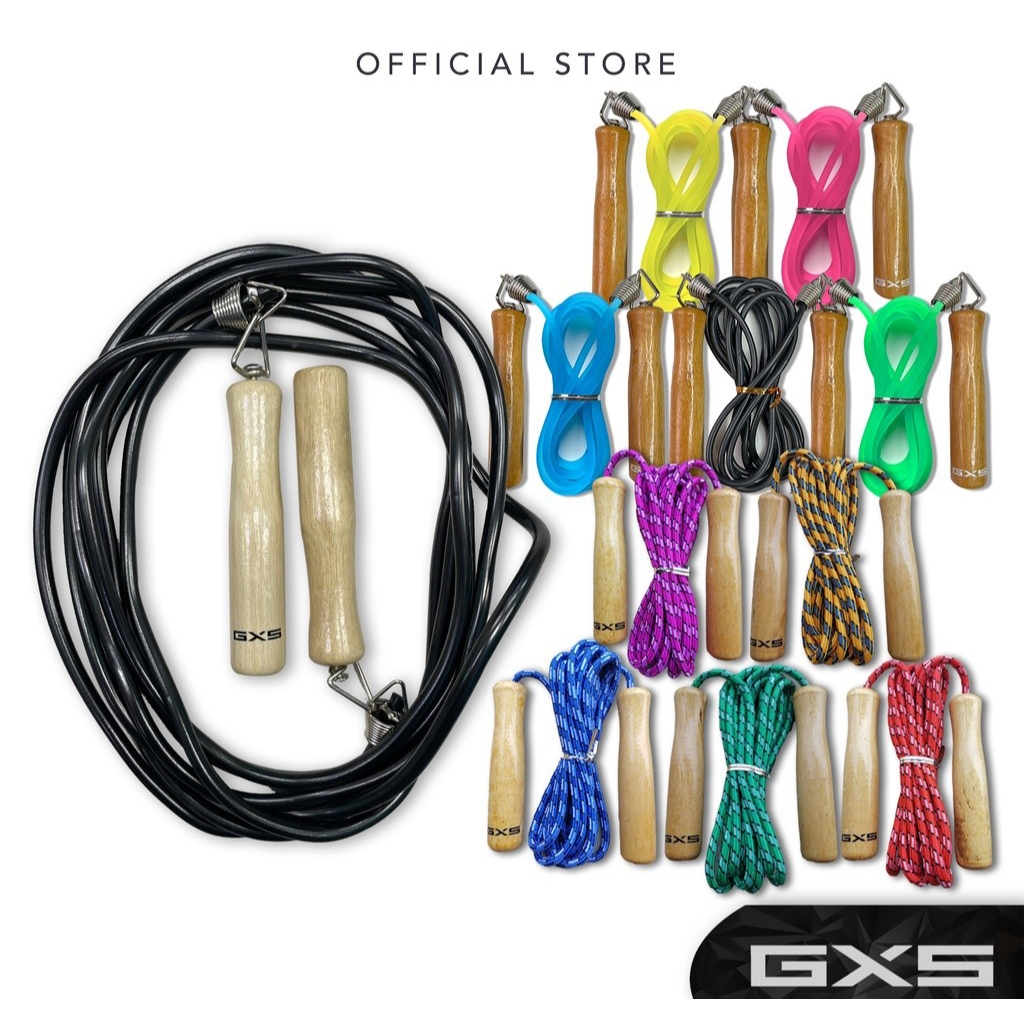 GXS Skipping Rope Wooden Handle Cotton Rope Badminton Training Jump ...