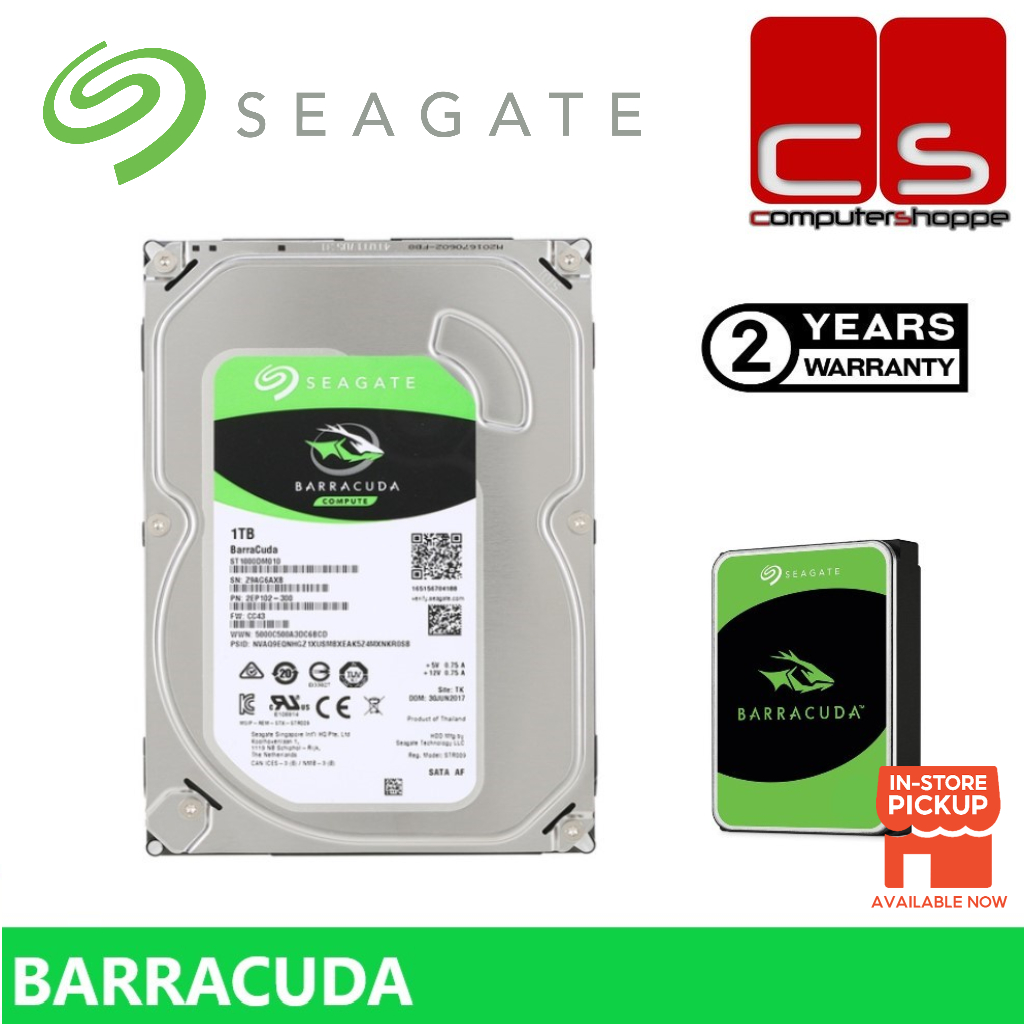 Seagate Barracuda Desktop Internal Hard Disk 1TB/2TB/4TB