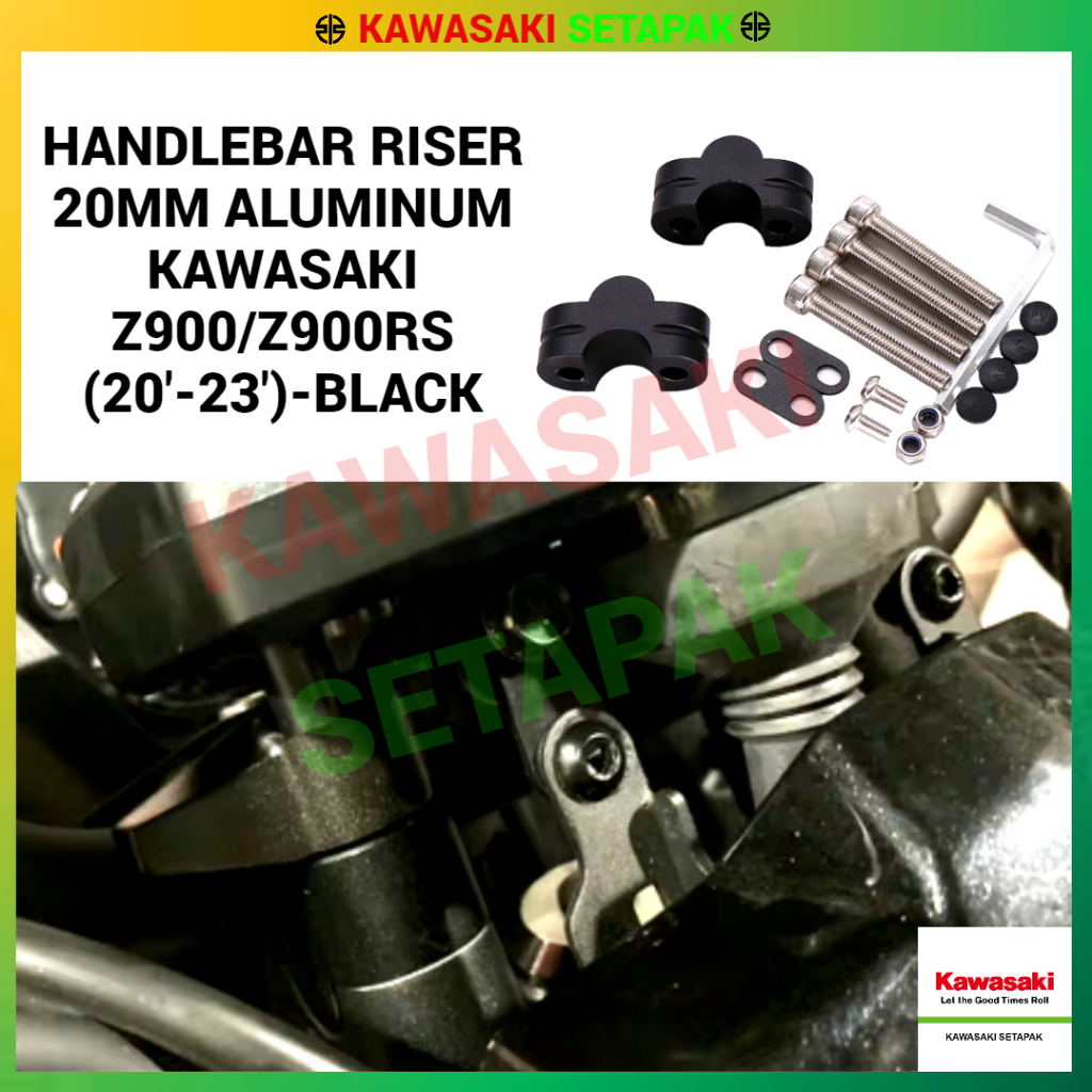 HANDLEBAR RISER 20MM ALUMINUM KAWASAKI Z250 Z900 Z900RS Z500 (18'-25 ...