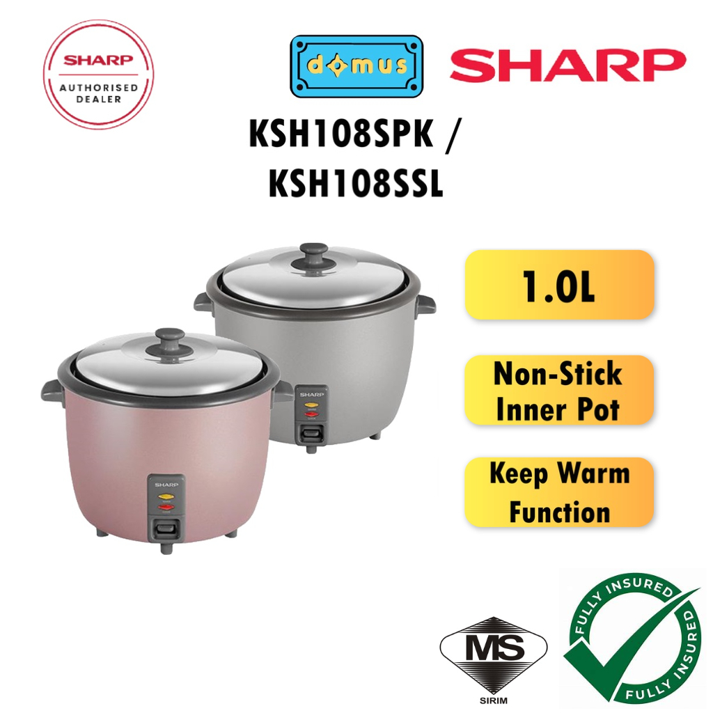 Sharp Rice Cooker 1L Non-Stick Coated Periuk Nasi Elektrik Murah Kecil ...