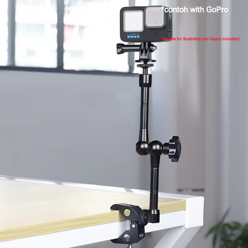 Nitze N82B Adattatore A Cubo Per Braccio Magico E Super Clamp - Supporto Monitor E Fotocamera Con Viti 1/4 E 3/8 - 2
