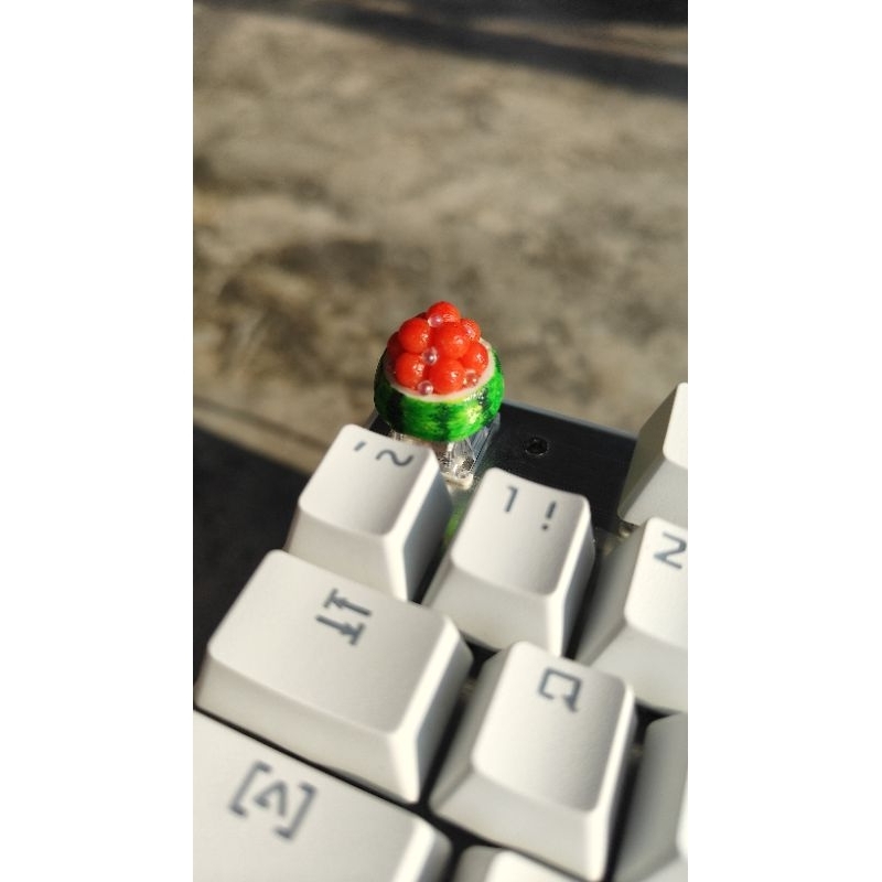 Wayermelon Honeydew melon inspired clay artisan handmade Keycap R4 for ...