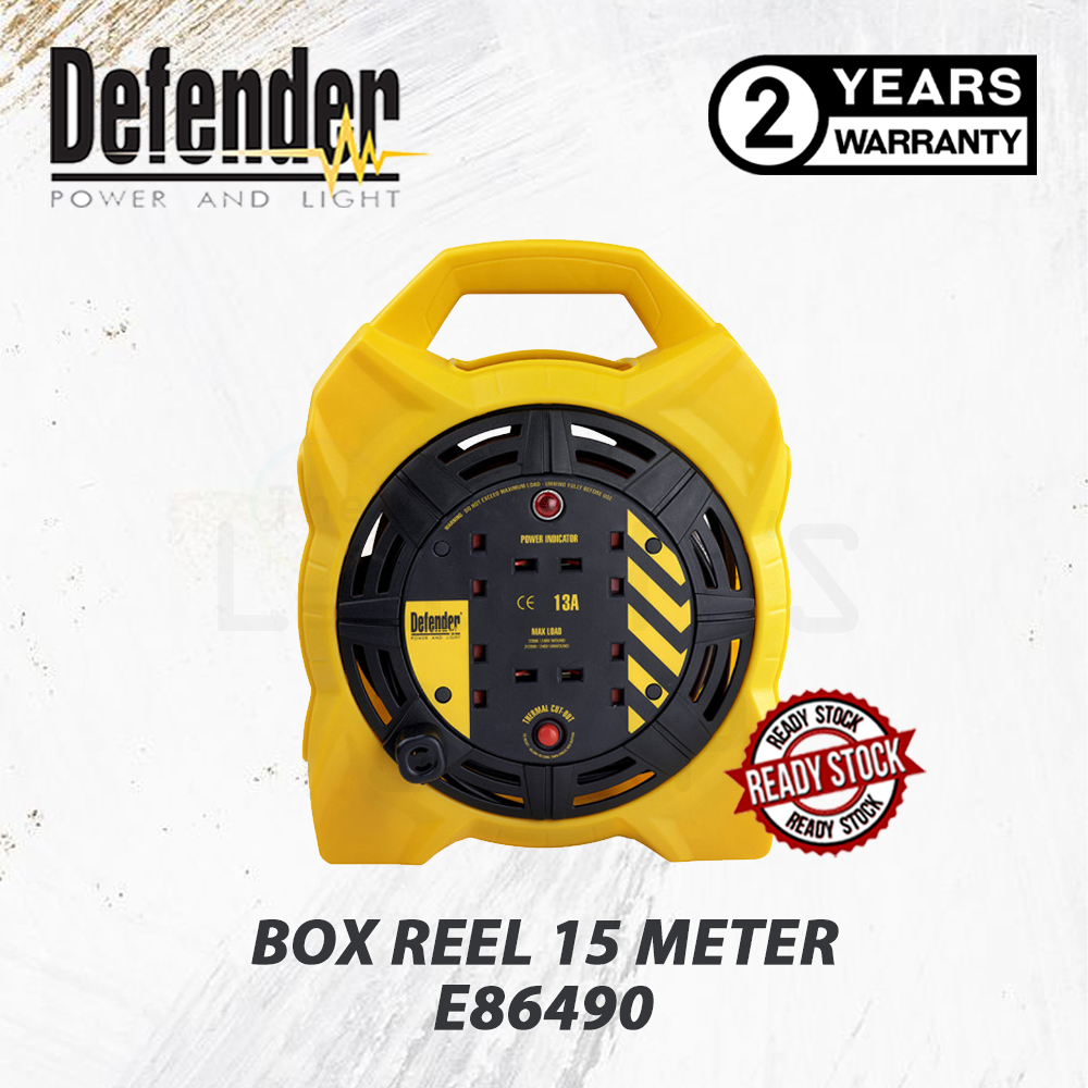 DEFENDER BOX REEL 15 METERS (POWER CORD) l E86490 WIRE CABLE REEL ...