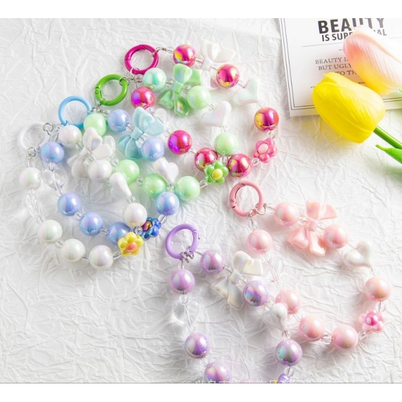 Anti Loss Colorful Flower Mobile Phone Case Pendant Key Bag Accessories ...