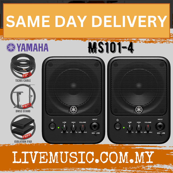 Yamaha MS101-4 Desktop Powered Studio Monitor With Monitor Speaker ...