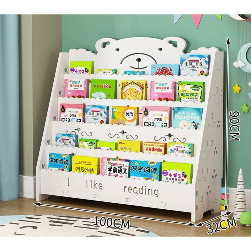 DIY Ikea Style Bookshelf Kids Story Book Storage Rack Book Rack Rak ...