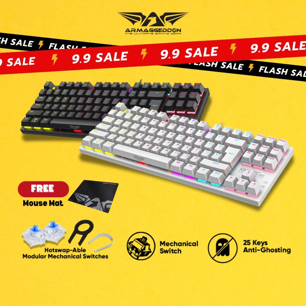 Armaggeddon MKA-2C NEO Psychraven Mechanical Gaming Keyboard | Shopee ...