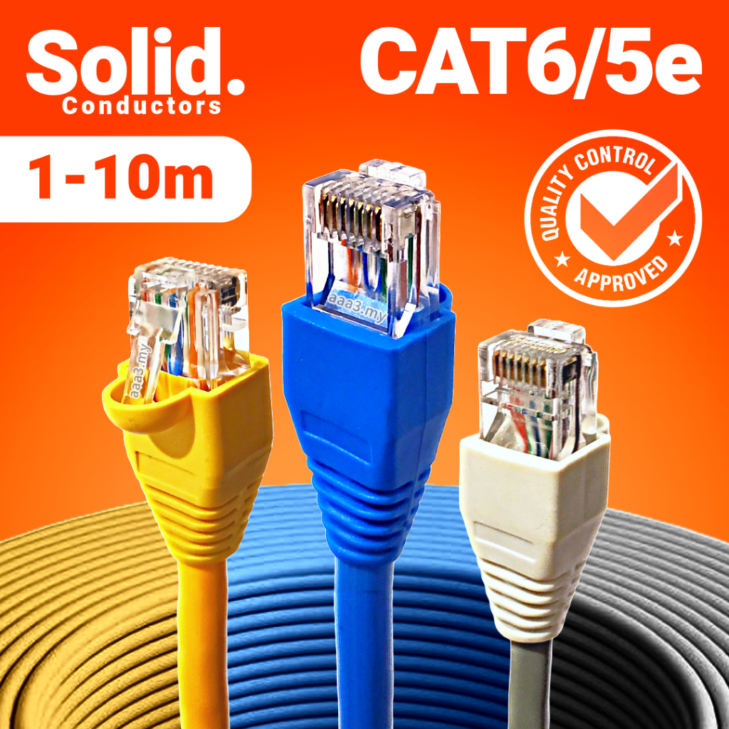 Solid CAT6/5e LAN Cable (1-10m) | Shopee Malaysia