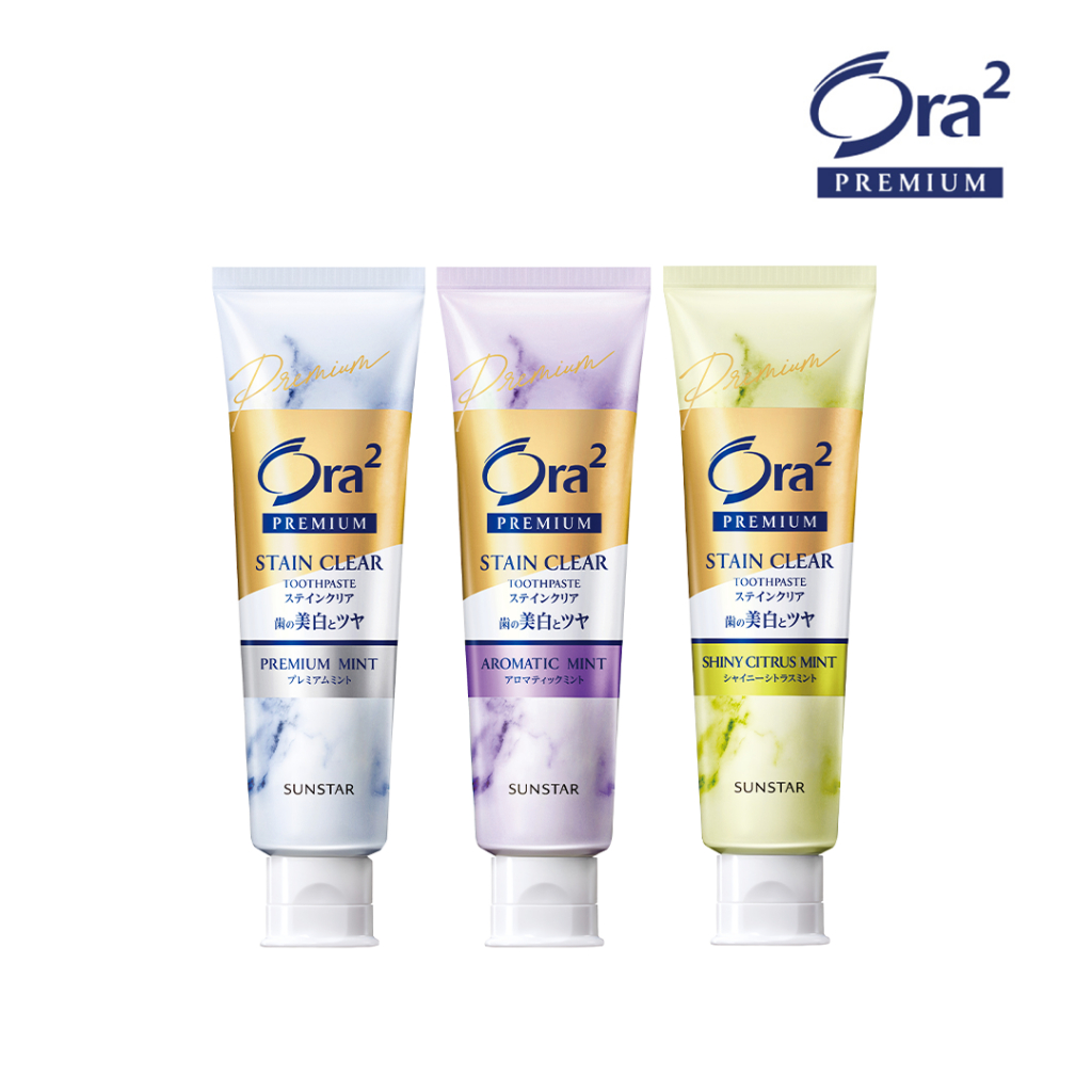 Ora2 Premium Stain Clear Toothpaste - Premium Mint/Aromatic Mint/Shiny ...