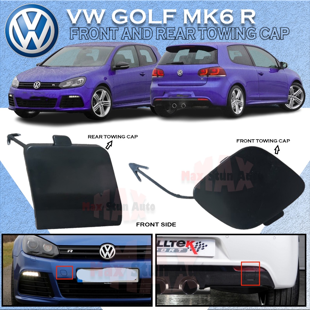 VOLKSWAGEN GOLF MK6 R TOWING CAP FRONT AND REAR BUMPER TOWING CAP ...