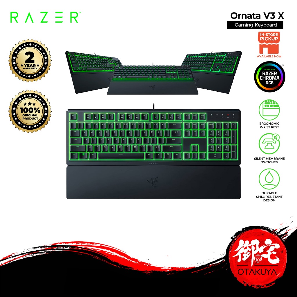 【8.8 SALE】RAZER Ornata V3 X Silent Membrane Switches Spill Resistant ...
