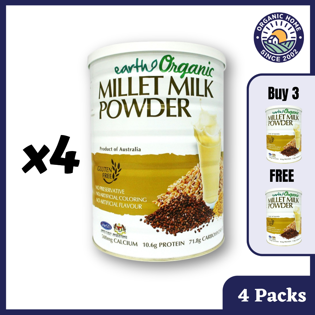 4x Earth Organic Millet Milk Powder 有机小米粉 900g | Shopee Malaysia