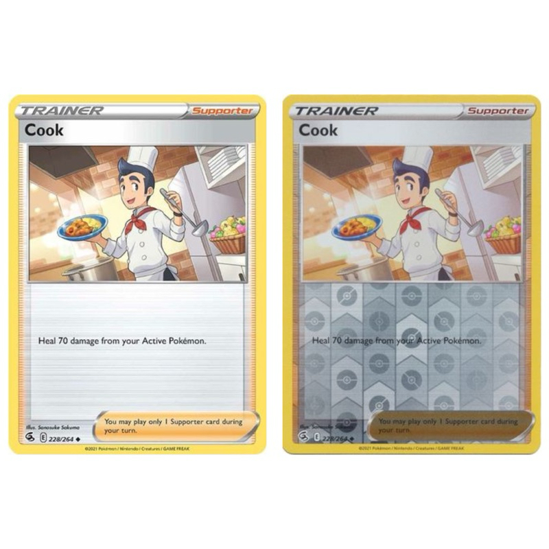 Pokemon Trainer Card - Cook (228/264), (147/167) - NORMAL/REVERSE HOLO -  Fusion Strike, Twilight Masquerade Singles | Shopee Malaysia