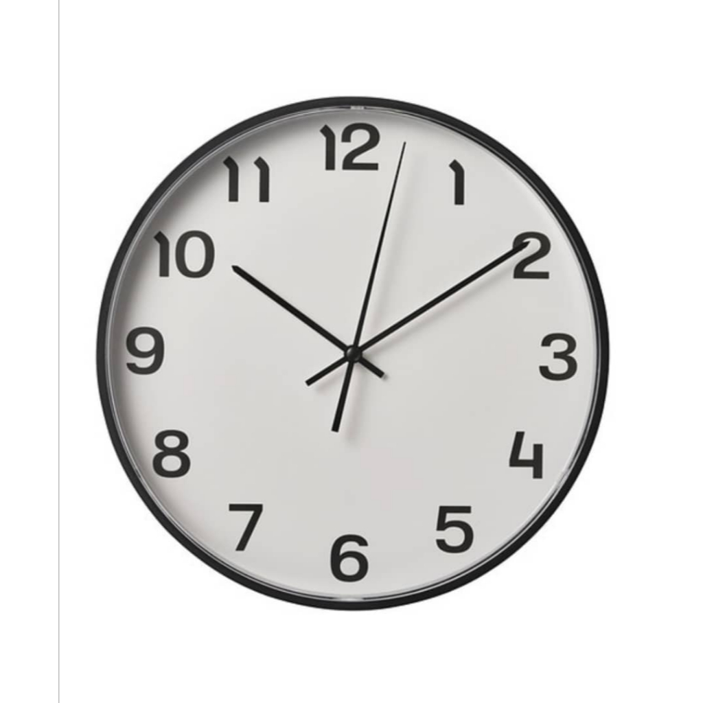 💥ORIGINAL💥 IKEA PLUTTIS Wall clock, black, 28cm Shopee Malaysia