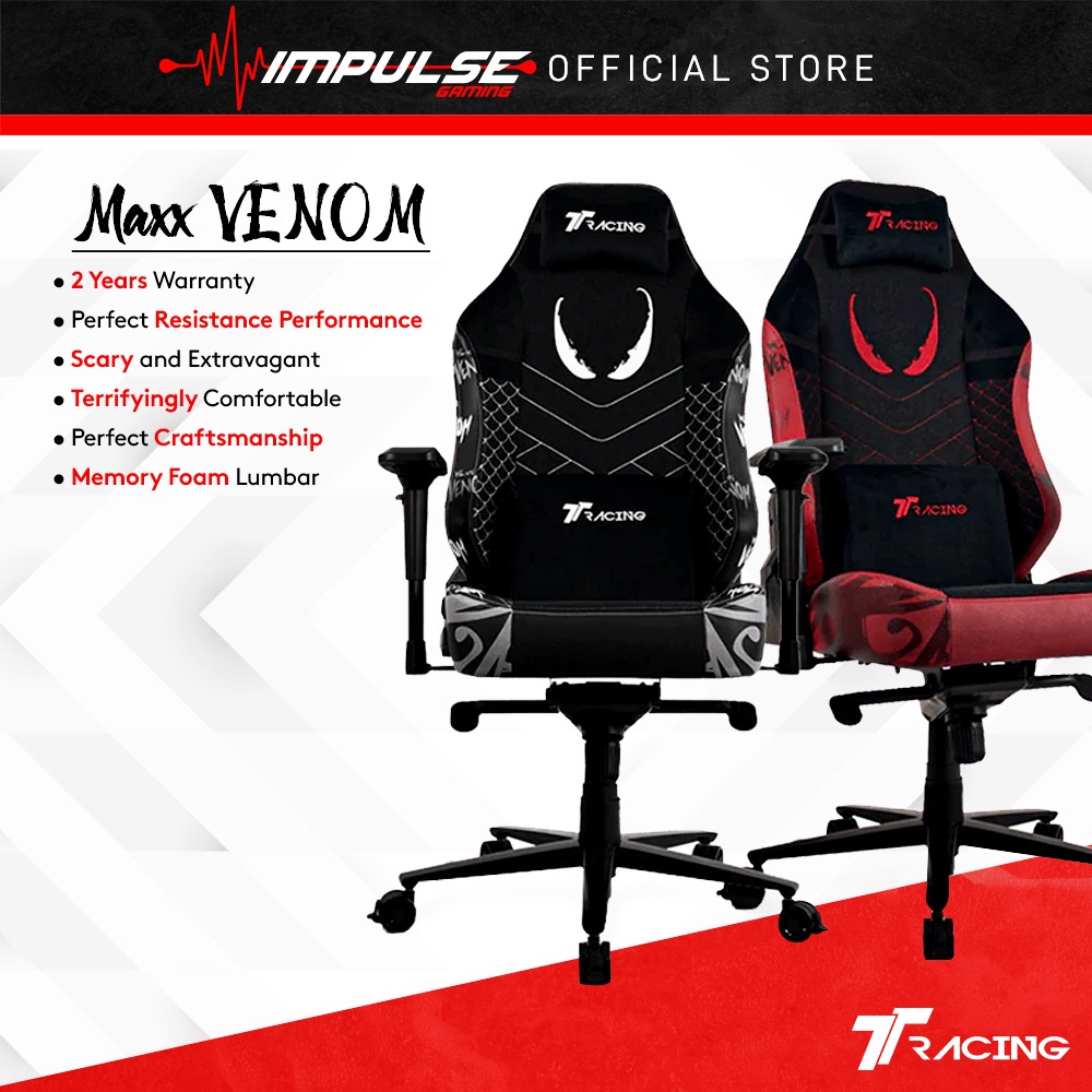 TTRacing Maxx Venom Edition Air Threads Fabric Gaming Chair Office ...