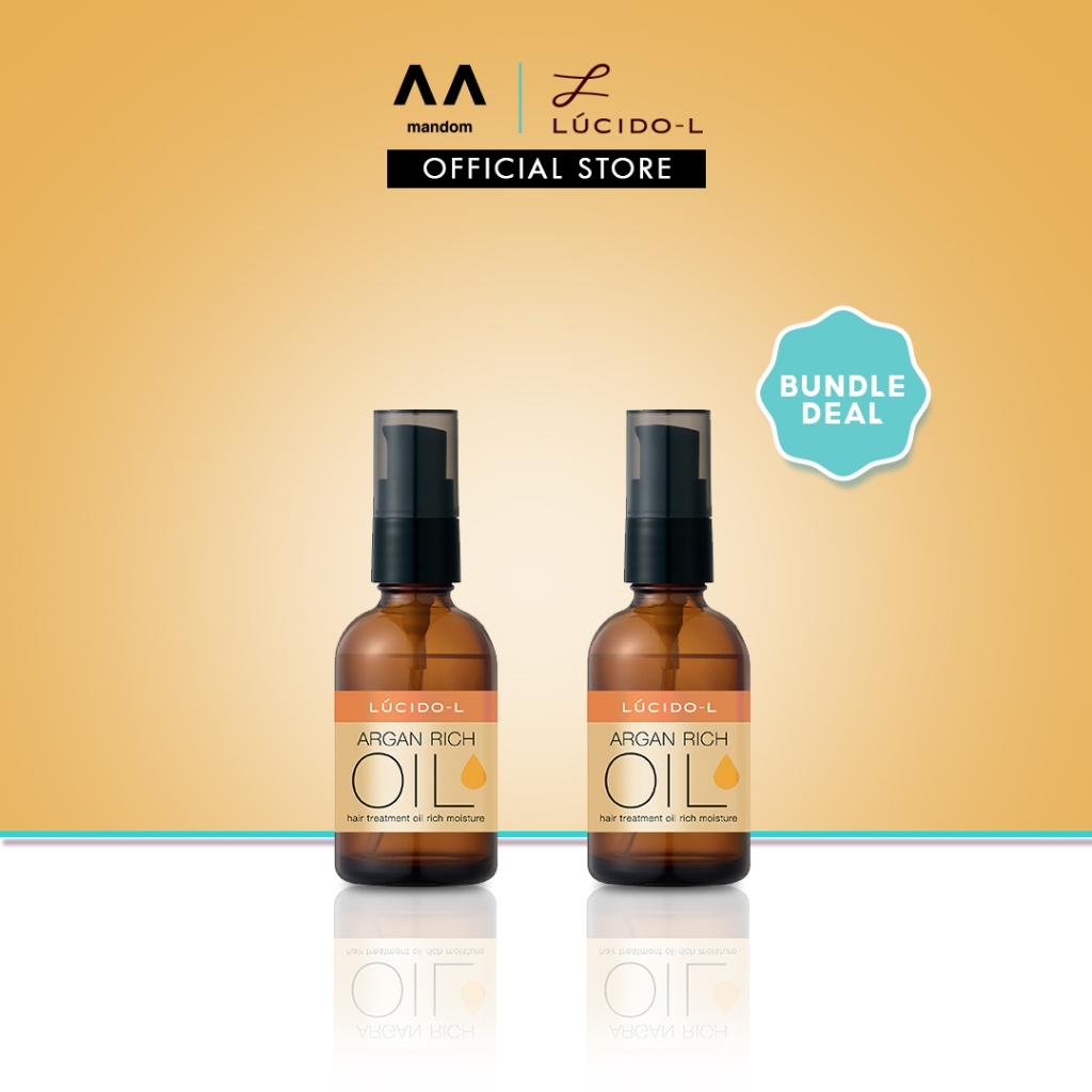 [Bundle Deal] LUCIDO-L Argan Rich Hair Treatment Oil Rich Moisture 60ml ...