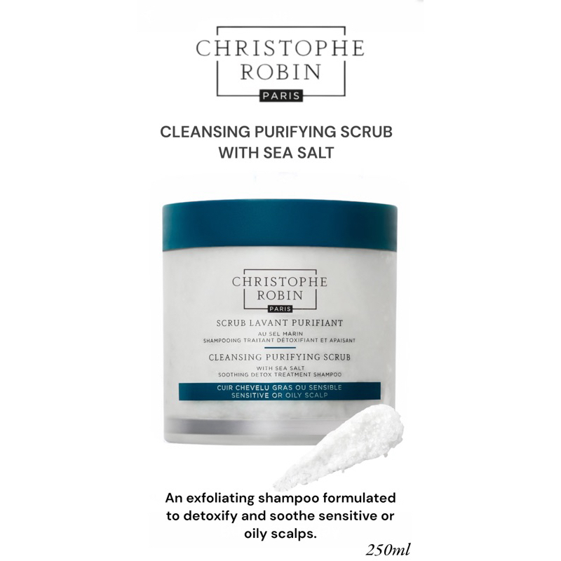 Christophe Robin Cleansing Purifying Scrub with Sea Salt 250ml, MADE IN ...