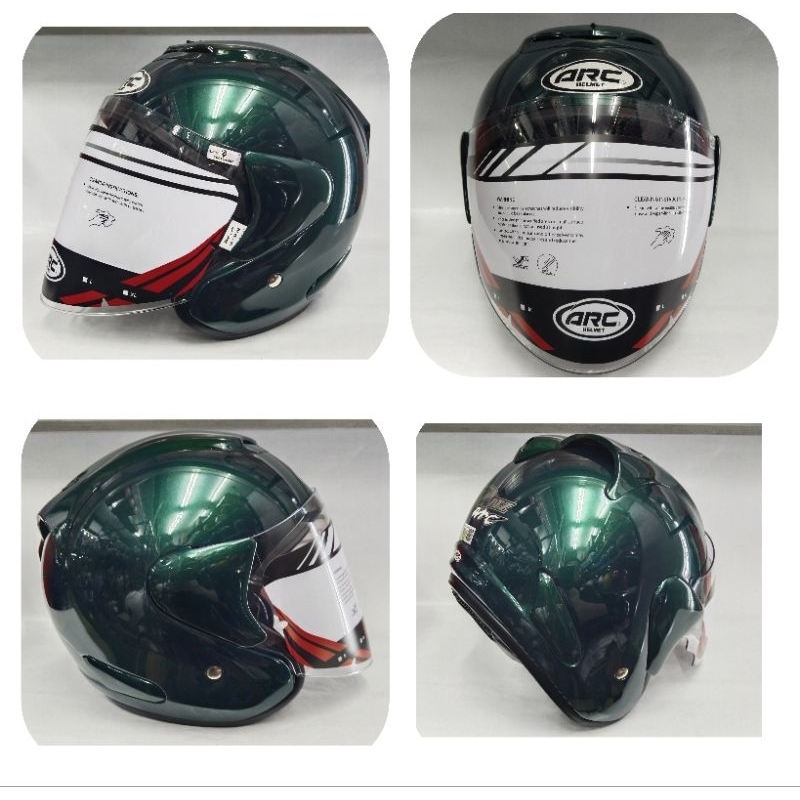 ORIGINAL HELMET ARC RITZ DARK GREEN SPECIAL COLOUR LIMITED | Shopee ...